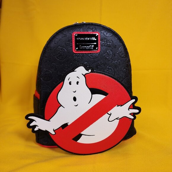 Loungefly Ghostbusters Logo Glow in the Dark Halloween Mini Backpack NEW - Picture 8 of 12